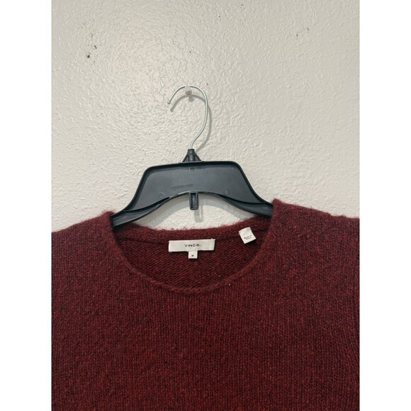 Vince Donegal 100% cashmere knit sweater Size M cherry red - Picture 3 of 9